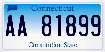 CT license plate AA81899