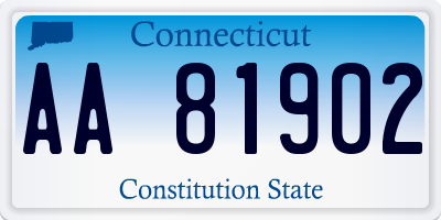 CT license plate AA81902