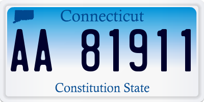 CT license plate AA81911