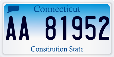 CT license plate AA81952