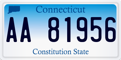 CT license plate AA81956