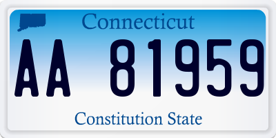 CT license plate AA81959