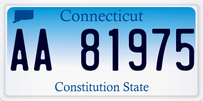 CT license plate AA81975