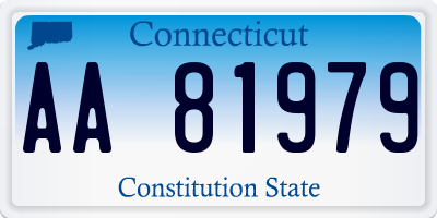 CT license plate AA81979