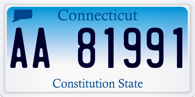 CT license plate AA81991