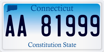 CT license plate AA81999