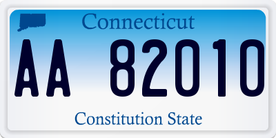 CT license plate AA82010