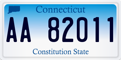 CT license plate AA82011
