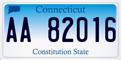 CT license plate AA82016