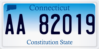 CT license plate AA82019