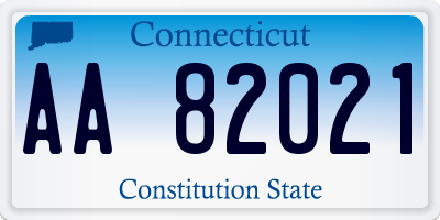 CT license plate AA82021