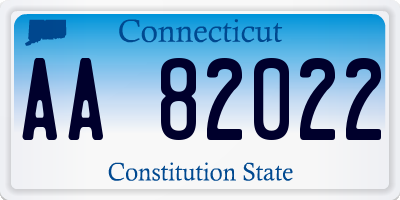CT license plate AA82022
