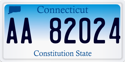 CT license plate AA82024