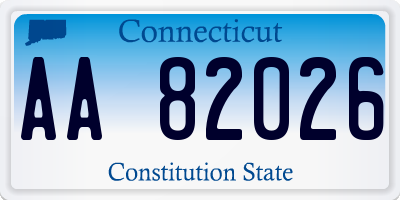CT license plate AA82026