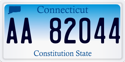 CT license plate AA82044
