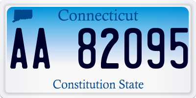 CT license plate AA82095