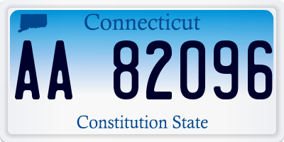 CT license plate AA82096