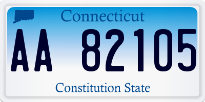 CT license plate AA82105
