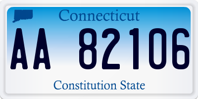 CT license plate AA82106