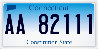 CT license plate AA82111