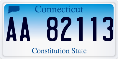 CT license plate AA82113