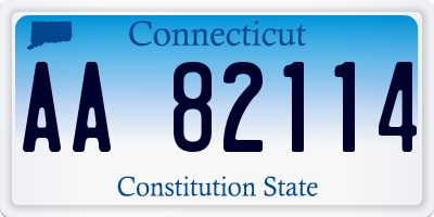 CT license plate AA82114