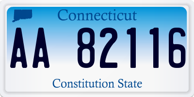 CT license plate AA82116