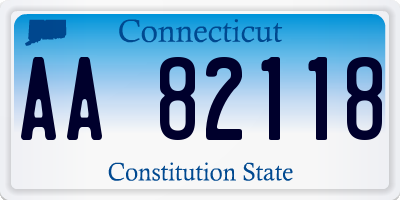 CT license plate AA82118