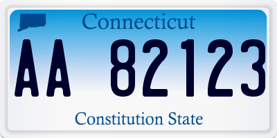 CT license plate AA82123