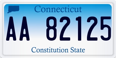 CT license plate AA82125
