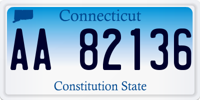 CT license plate AA82136