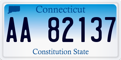 CT license plate AA82137