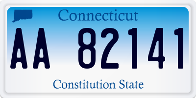 CT license plate AA82141