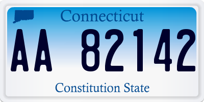 CT license plate AA82142