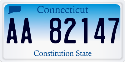 CT license plate AA82147