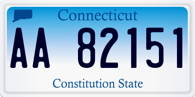 CT license plate AA82151