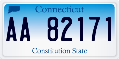 CT license plate AA82171