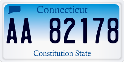 CT license plate AA82178