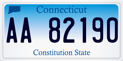 CT license plate AA82190