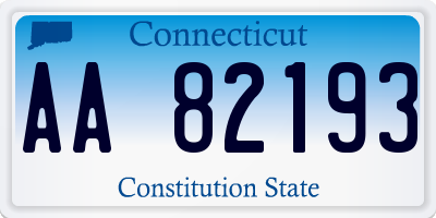 CT license plate AA82193