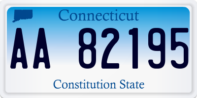 CT license plate AA82195