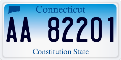 CT license plate AA82201