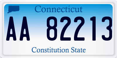 CT license plate AA82213