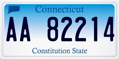 CT license plate AA82214