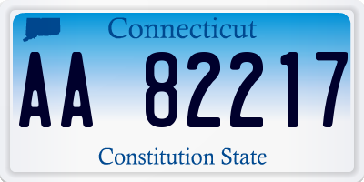 CT license plate AA82217