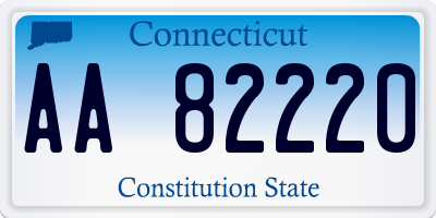 CT license plate AA82220