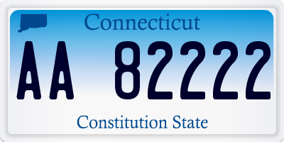 CT license plate AA82222