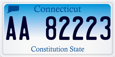 CT license plate AA82223