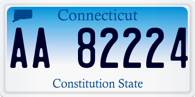 CT license plate AA82224