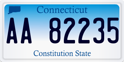 CT license plate AA82235